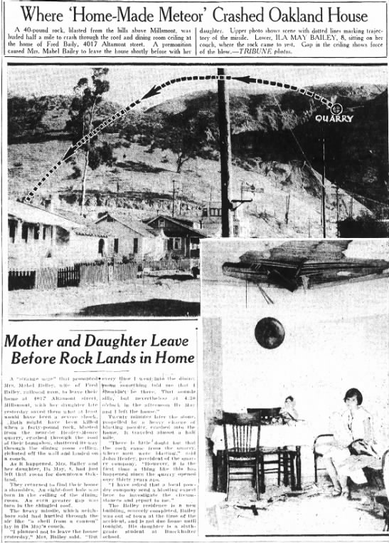 Home-Made Meteor - Oakland Tribune October 28, 1931 - 