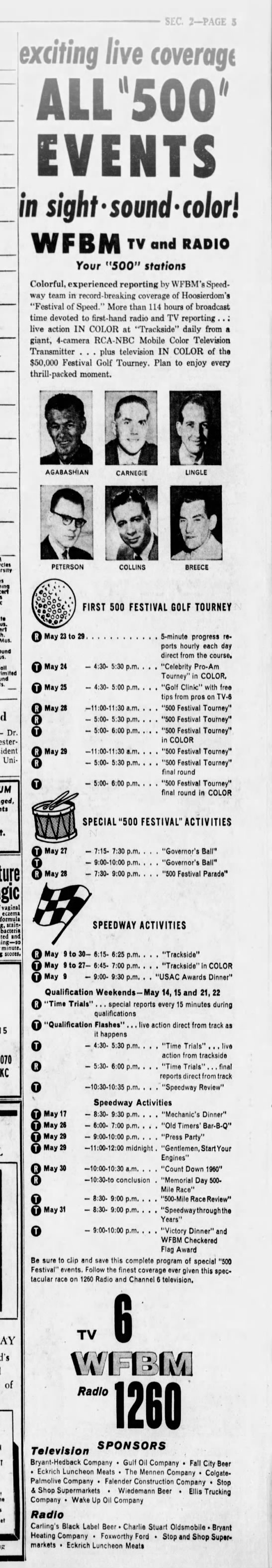 1960 Indy TV coverage - 