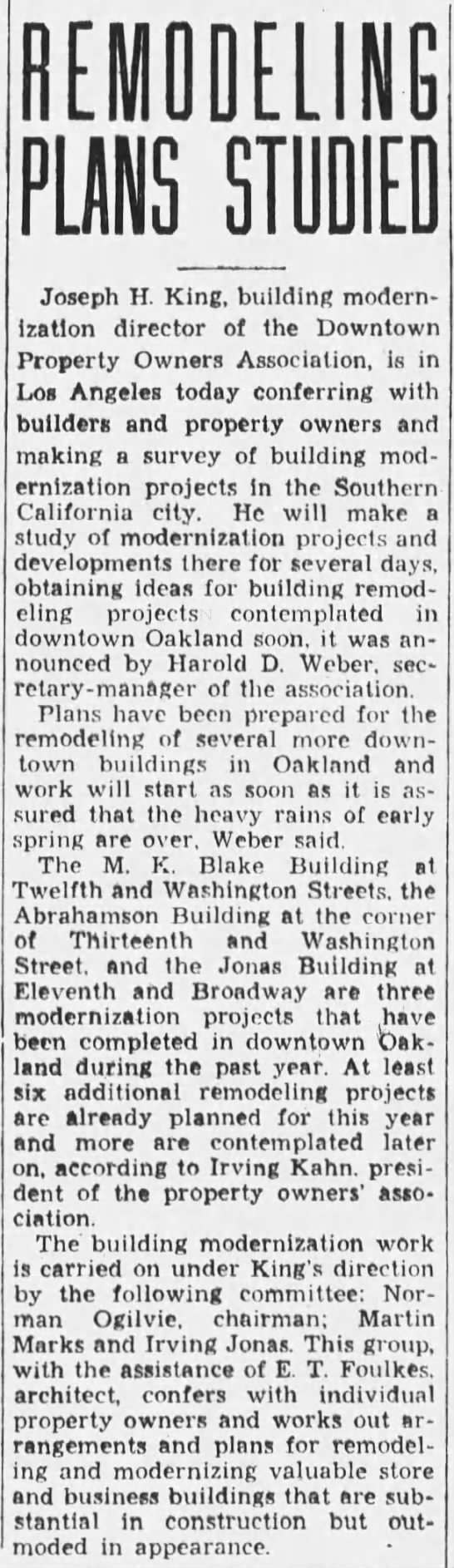 Remodeling Plans Studied - Feb 23, 1933 - 