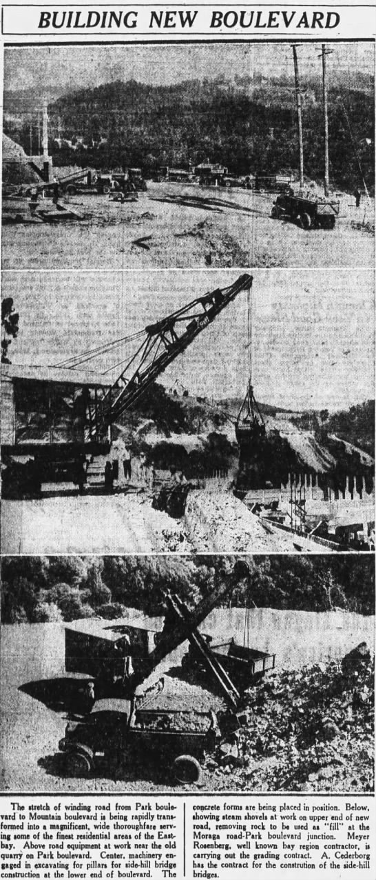 September 1932 construction photos of Park Boulevard - 