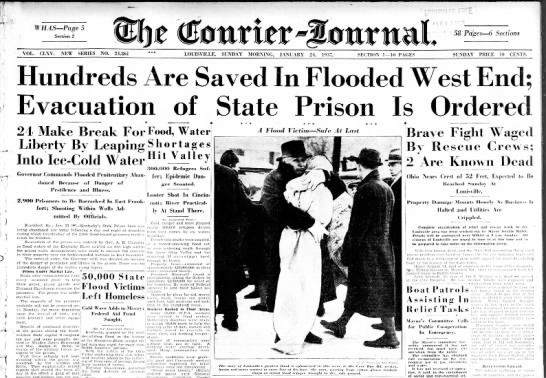 Great Flood of 1937 headlines - 