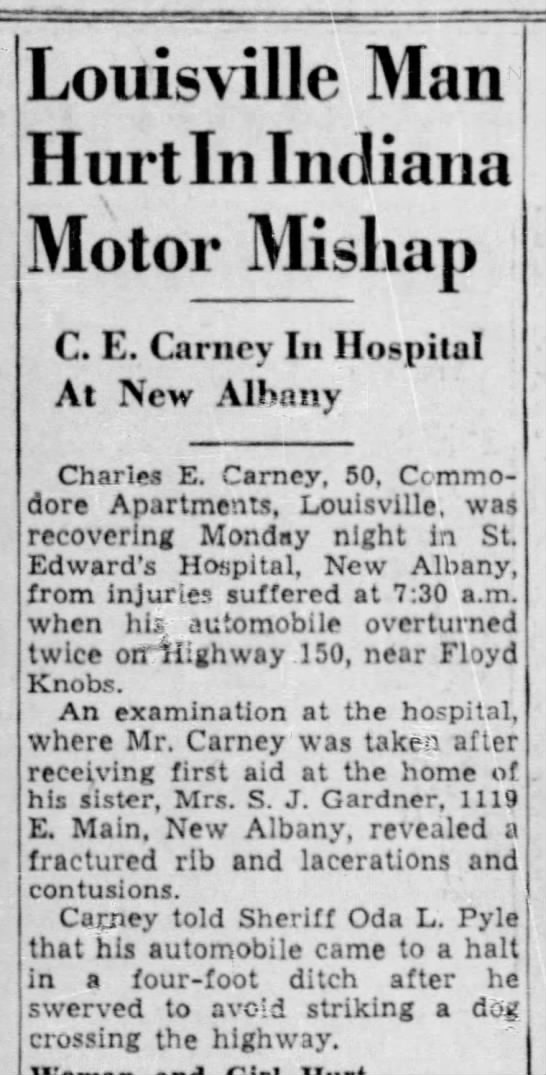Charles Carney Accident