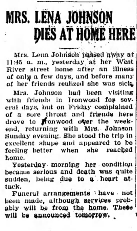 the death of mrs johnson