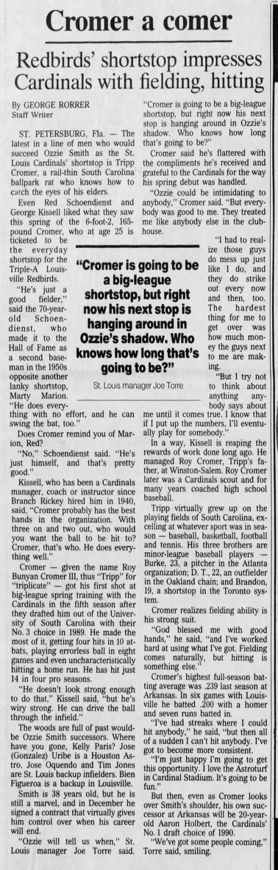 Trip Cromer - April 4, 1993 - Greatest21Days.com - 