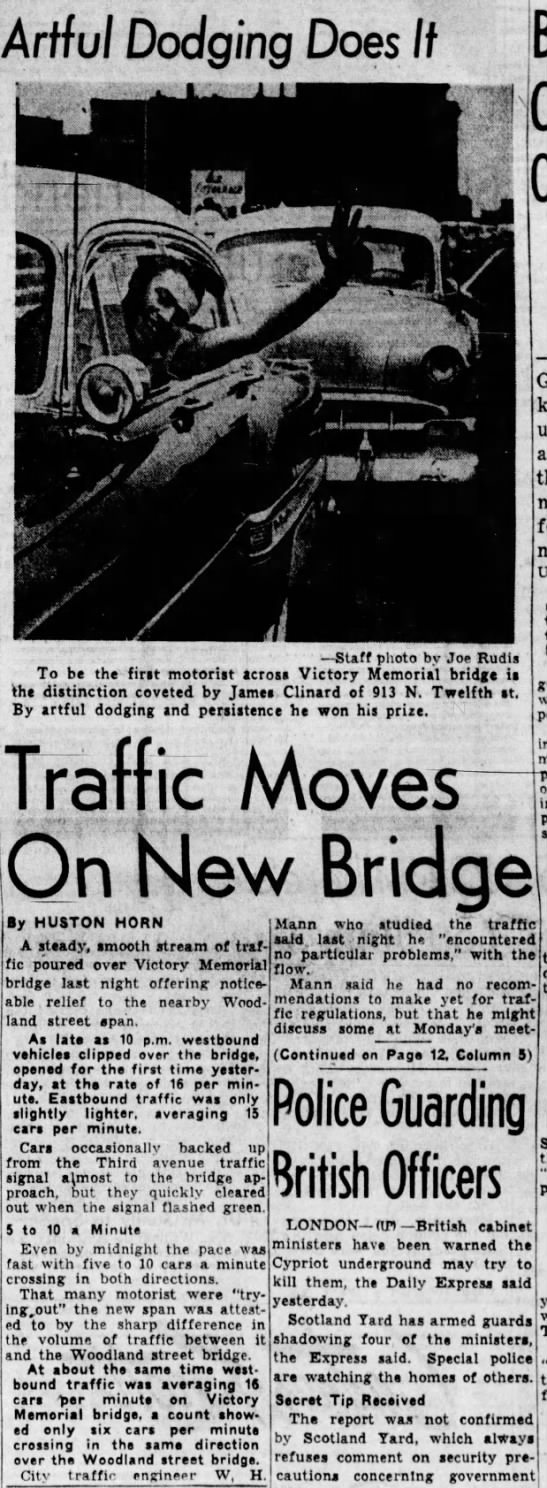 Traffic Moves On New Bridge - 