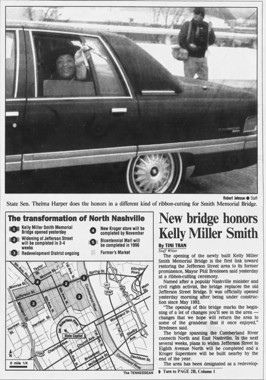 New bridge honors Kelly Miller Smith - 
