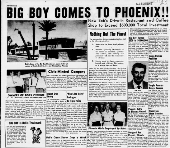 Big Boy Comes to Phoenix (advertisement) - 