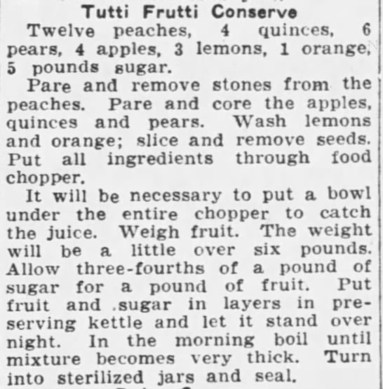 Tutti Frutti Conserve (1923) - 