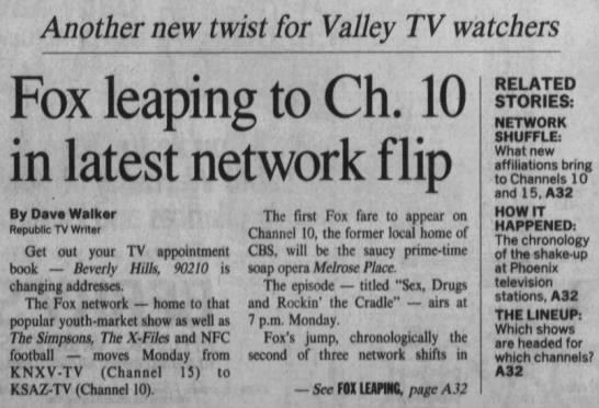 Fox leaping to Ch. 10 in latest network flip - 