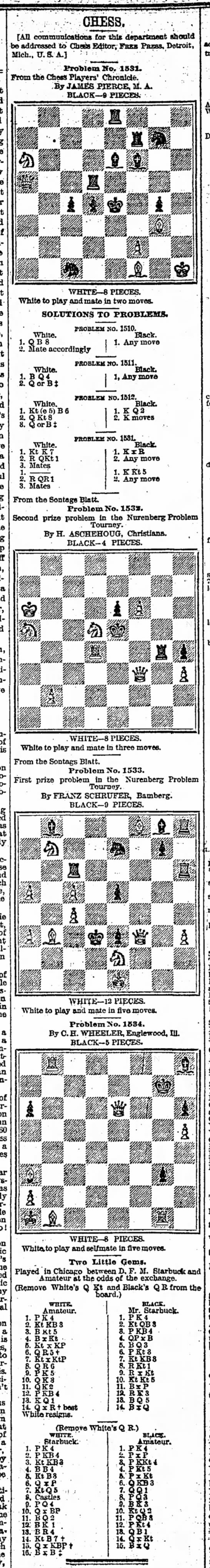 Chess; Starbuck 2 games - 
