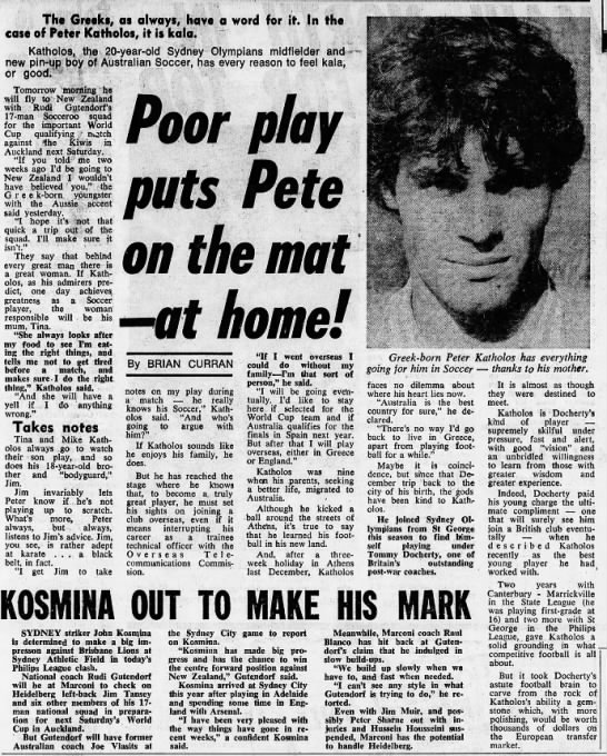 Poor play puts Pete on the mat-at home! - 