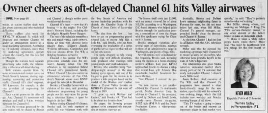 Owner cheers as oft-delayed Channel 61 hits Valley airwaves - 