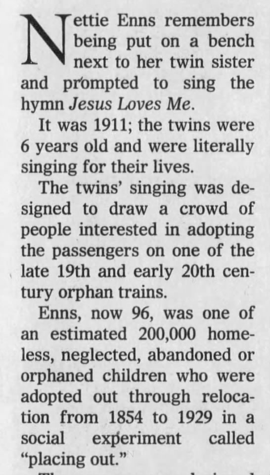 Twin girls sing, hoping to get adopted - 