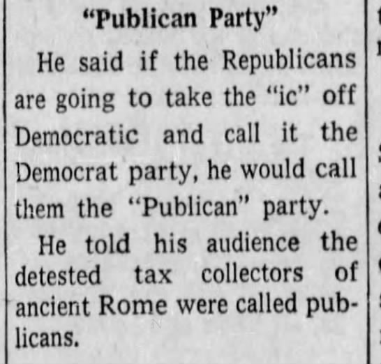 Truman, 1956, Publican Party - 