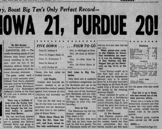 It's No. 5: Iowa 21, Purdue 20! - 
