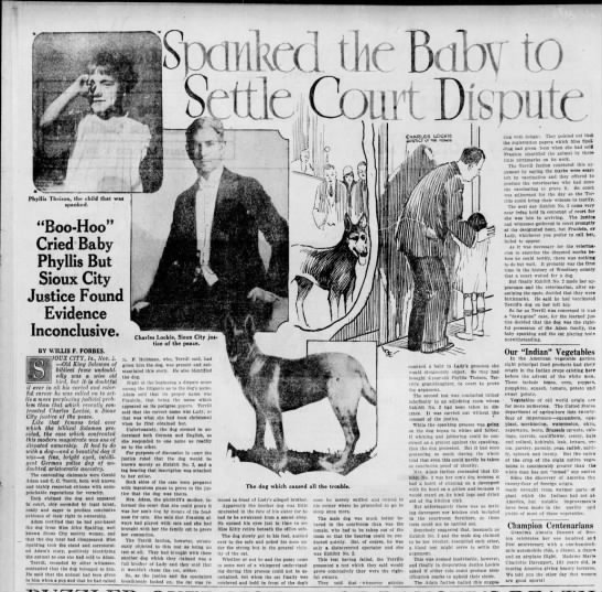 Spanked the Baby to Settle Court Dispute - 