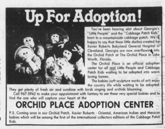 Cabbage Patch Kids ad, 1983 - 