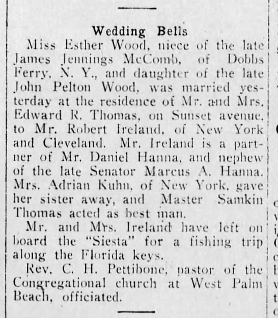 Marriage notice, 1920 - 