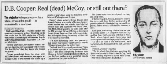 Some suspect Richard McCoy of being D.B. Cooper - 