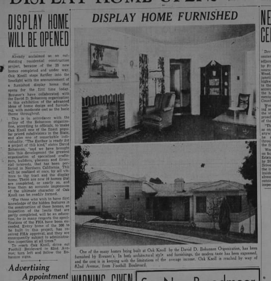 Display Home will Open - Oakland Tribune June 27, 1937 - 