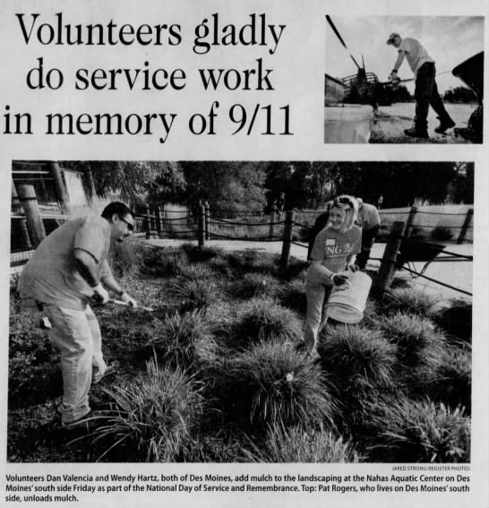 Volunteers gladly do service work in memory of 9/11 - 