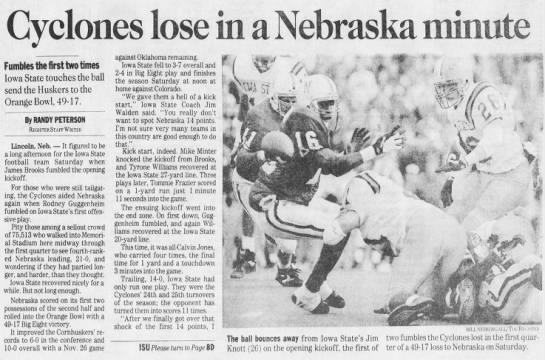 1993 Nebraska-Iowa State football DMR1 - 