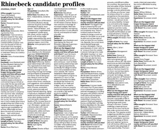 Rhinebeck candidate profiles - 
