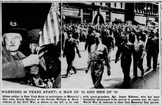 Civil War veteran and great-grandson, WWII veteran, participate in Memorial Day parade - 