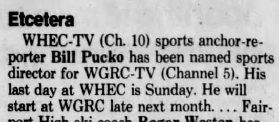 Bill Pucko - March 10, 1990 - 