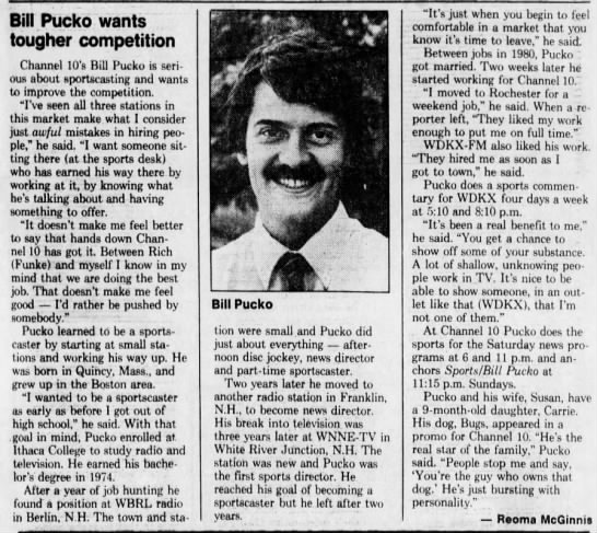 Bill Pucko - Aug. 7, 1983 - 