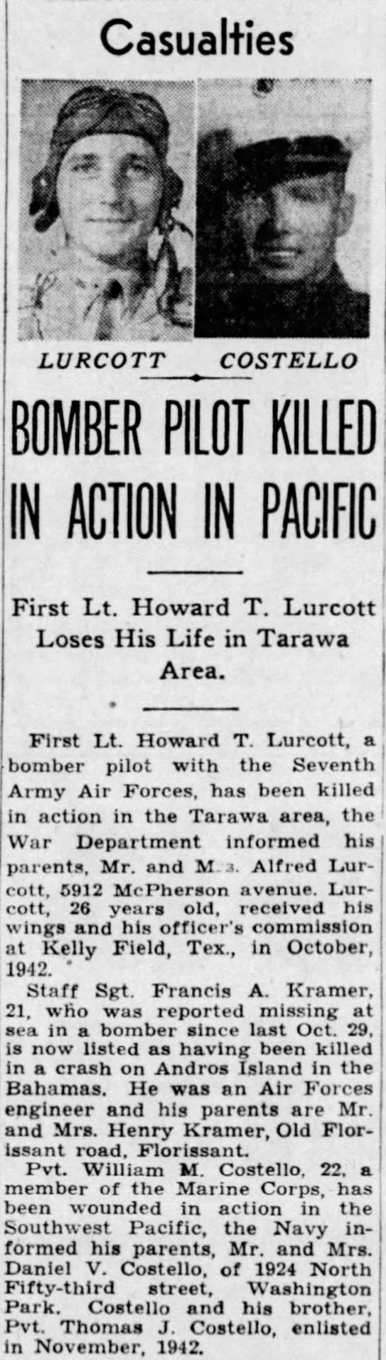 Lurcott killed - 
