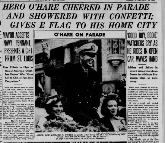 1942: Parade for Edward O'Hare - 