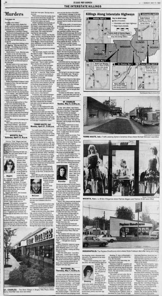 Murders (Interstate 70, 22 caliber killer). from page one - 