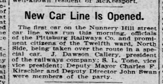 New Car Line Is Opened - 