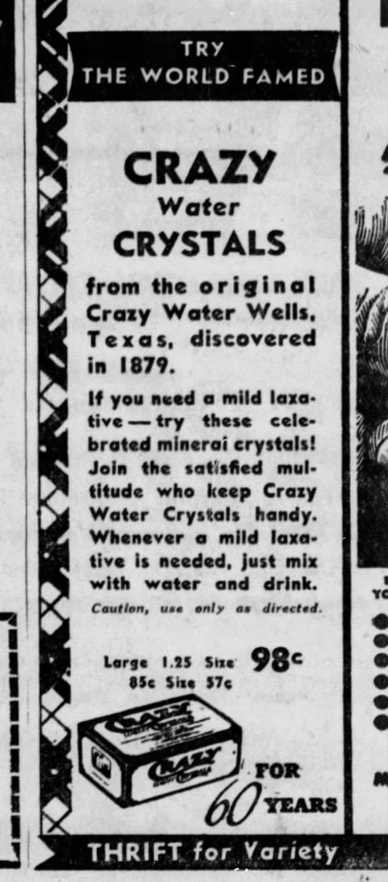 crazy water crystals