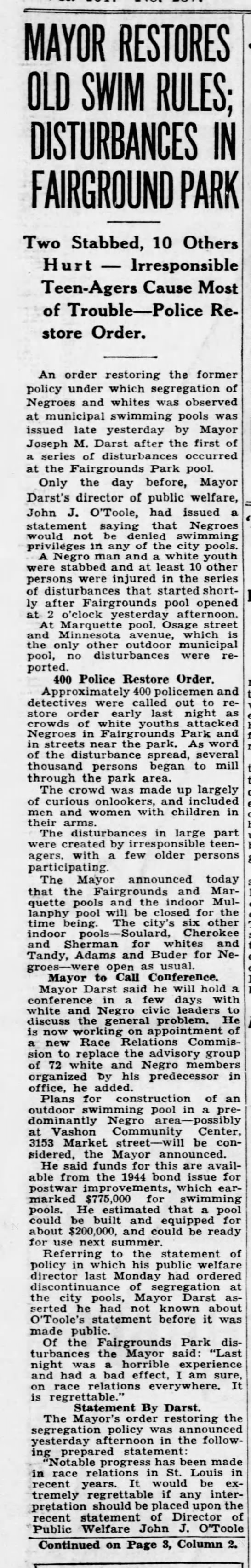1949 Fairgrounds Park Riot - 
