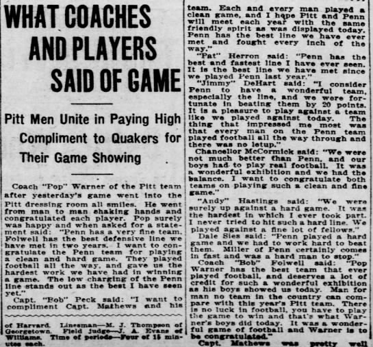 What Coaches and Players Said of Game - 