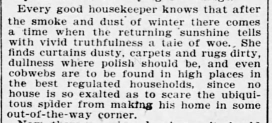 Smoke and dust of winter make spring cleaning necessary (1905) - 
