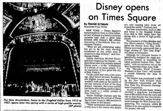 Disney opens on Times Square AP Eltman - 
