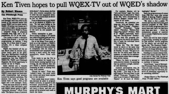 Ken Tiven hopes to pull WQEX-TV out of WQED's shadow - 