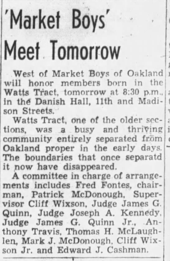 Market Boys - Oakland Tribune November 08, 1943 - 