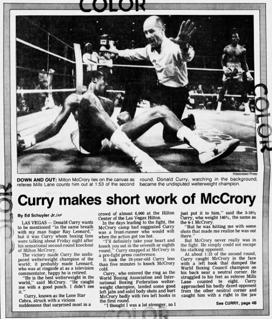 Curry makes short work of McCrory - 