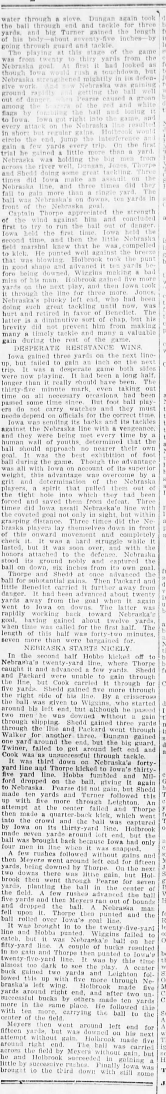 1896 Nebraska Iowa football Omaha Bee 2 - 