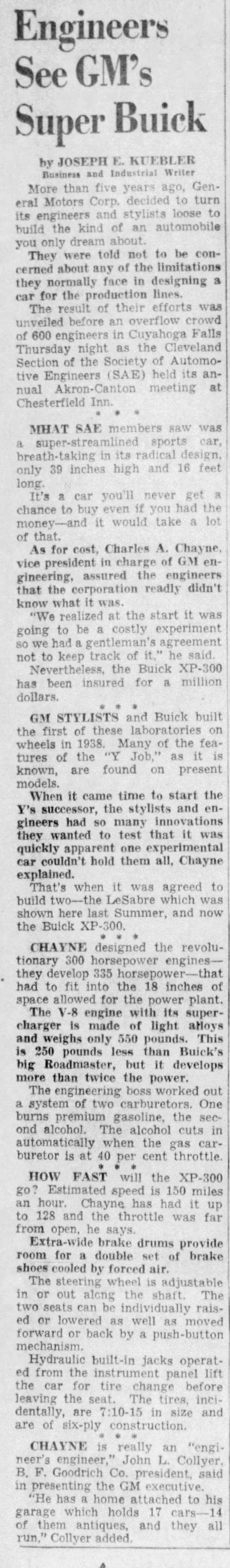 Engineers See GM's Super Buick - 
