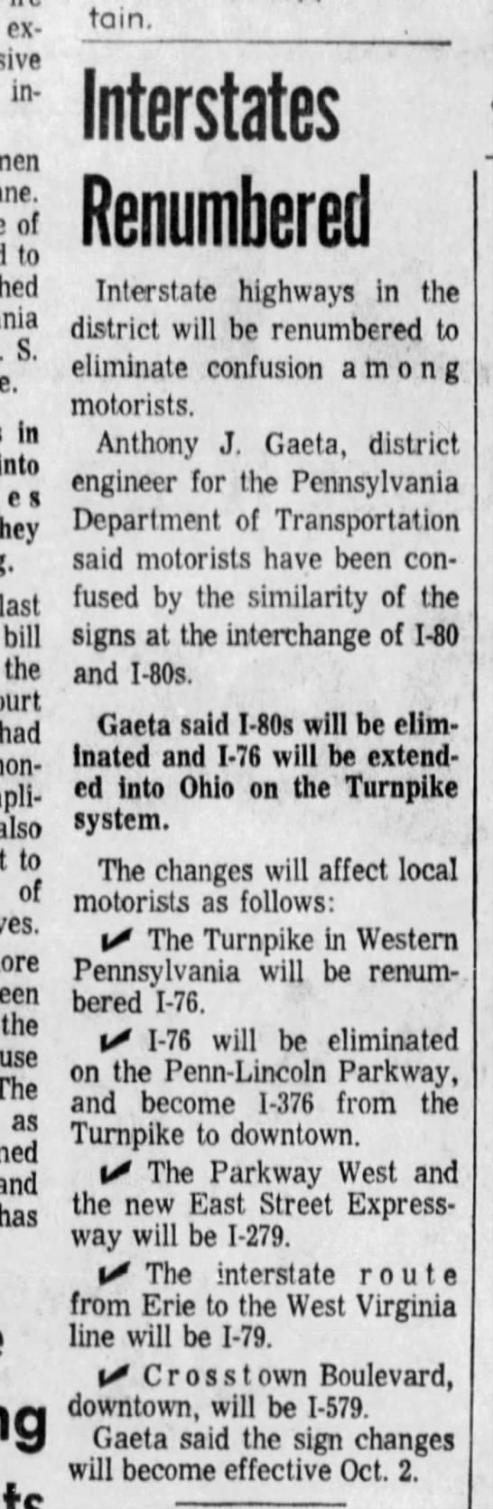 Interstates redone 10/2/72, February 24, 1972 - 