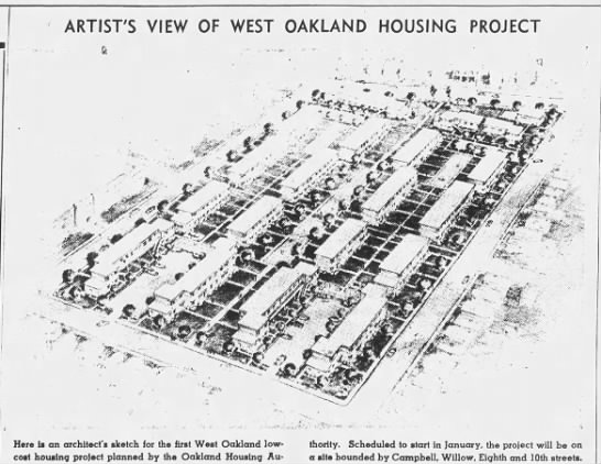 Artist's View of West Oakland Housing Project - 