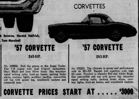 '57 Corvette ad - 