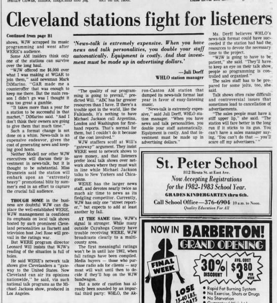 Cleveland stations battle for listeners, p2 - 