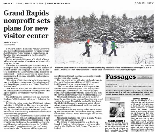 Grand Rapids Nonprofit Sets Plans for New Visitor Center/Monica Scott - 