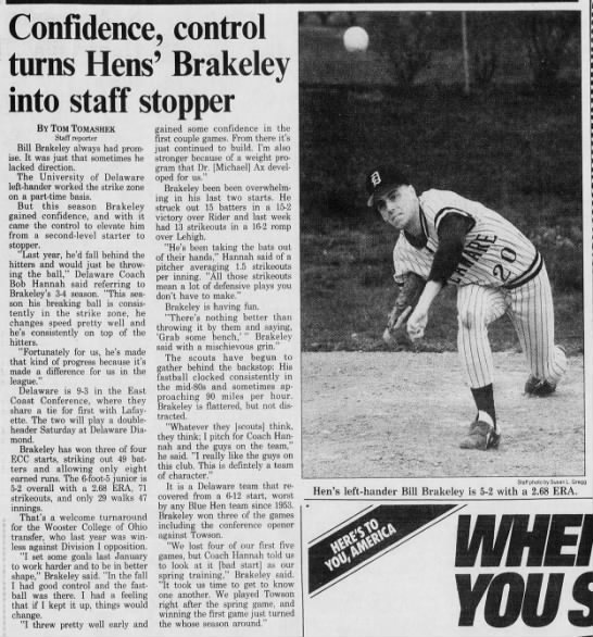 Bill Brakeley - April 28, 1990 - 